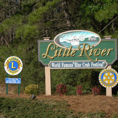 Welcome to Little River road sign-- pest control and wildlife removal in Little River SC